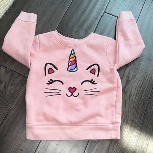 Pink girls unicorn sweatshirt